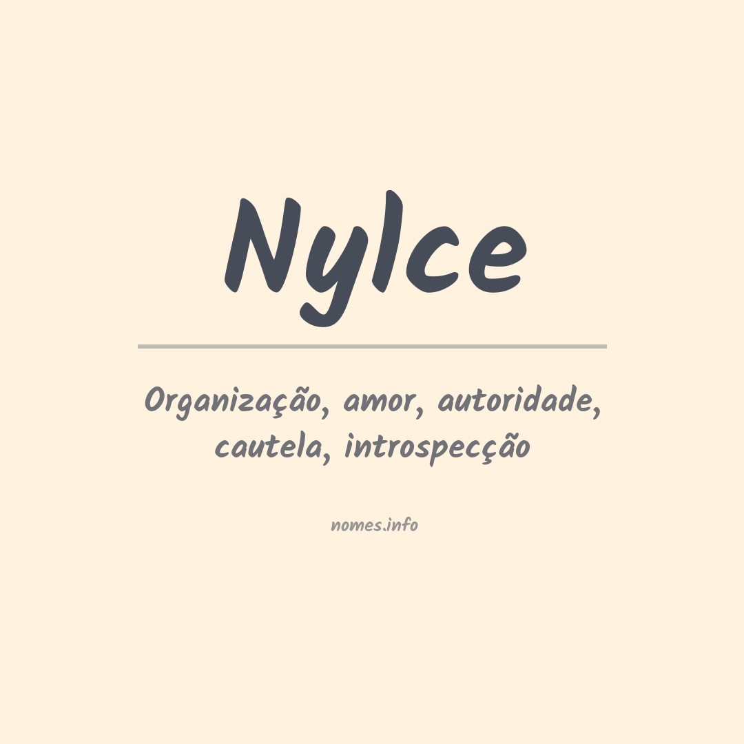 Significado do nome Nylce