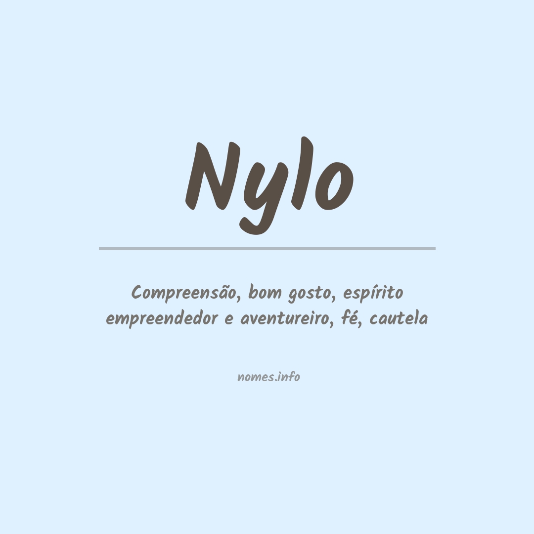 Significado do nome Nylo