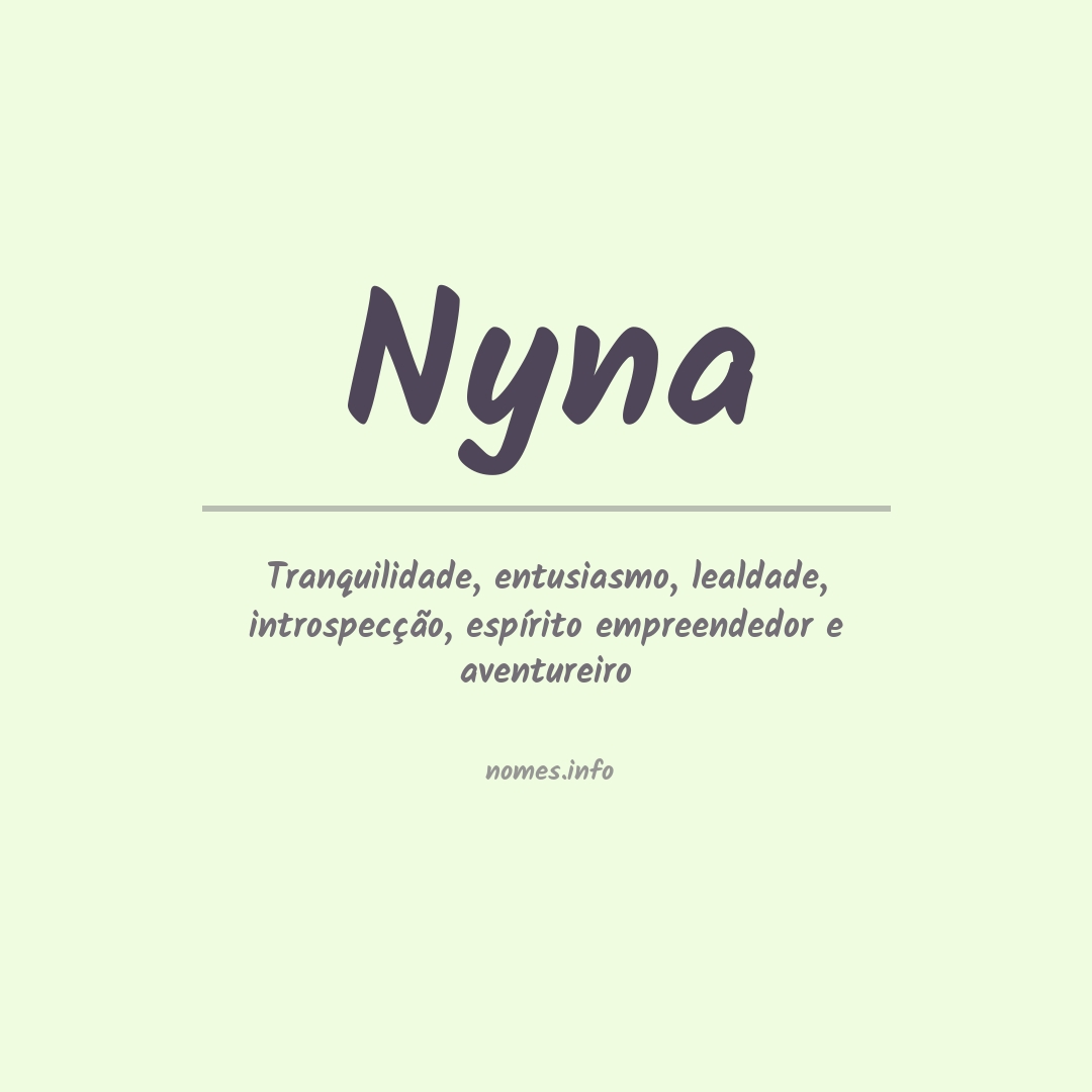 Significado do nome Nyna