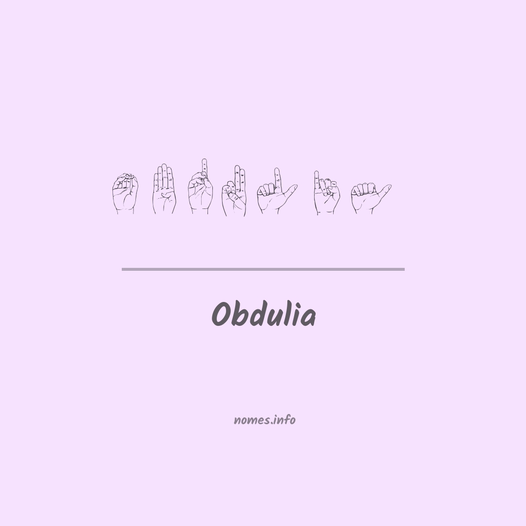 Obdulia em Libras