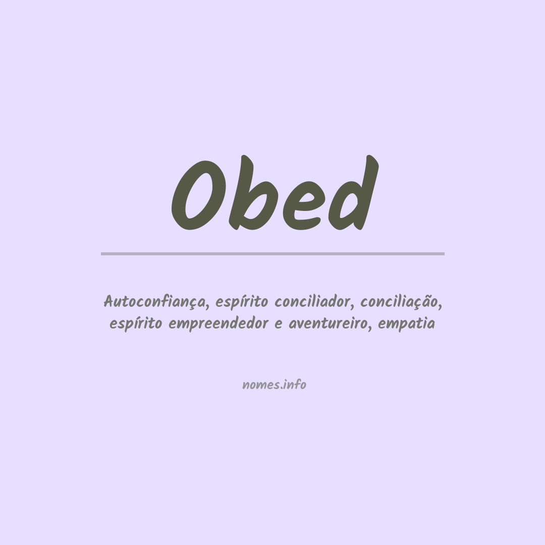 Significado do nome Obed