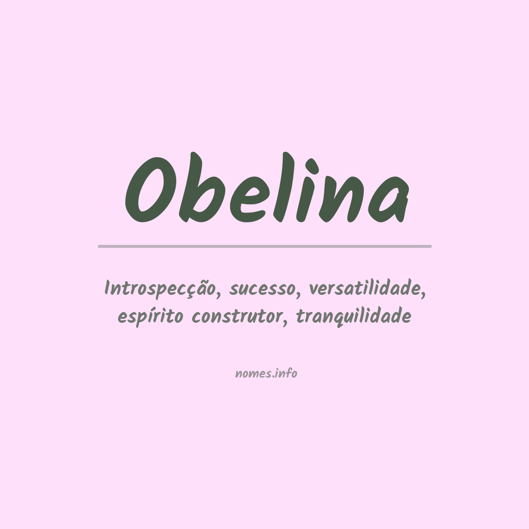 Significado do nome Obelina