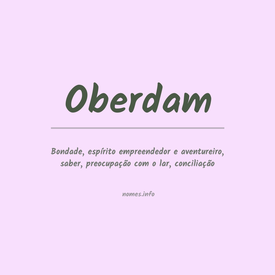 Significado do nome Oberdam