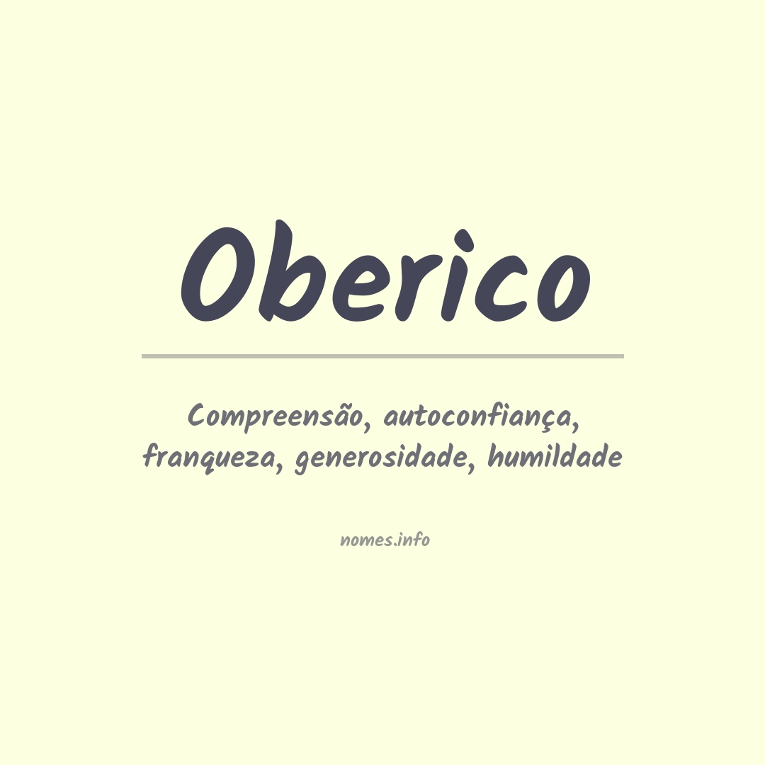Significado do nome Oberico