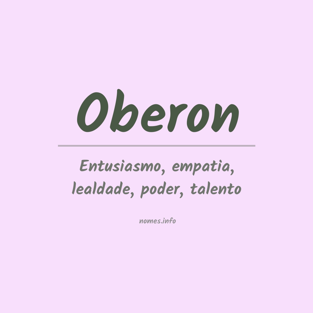 Significado do nome Oberon