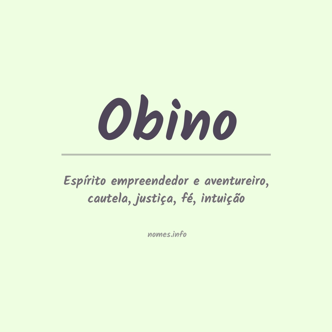 Significado do nome Obino