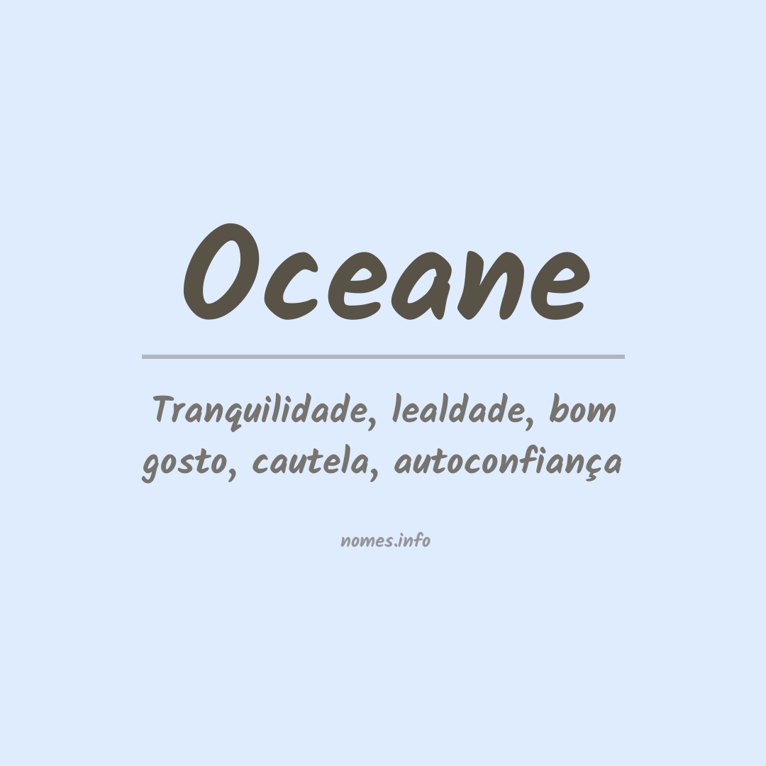 Significado do nome Oceane