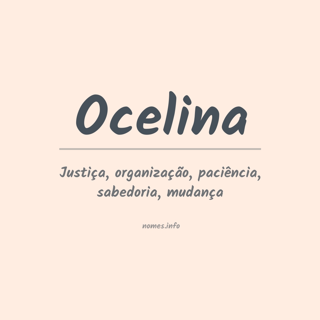 Significado do nome Ocelina