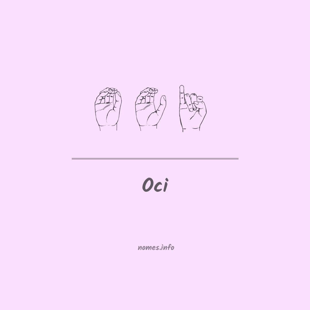 Oci em Libras