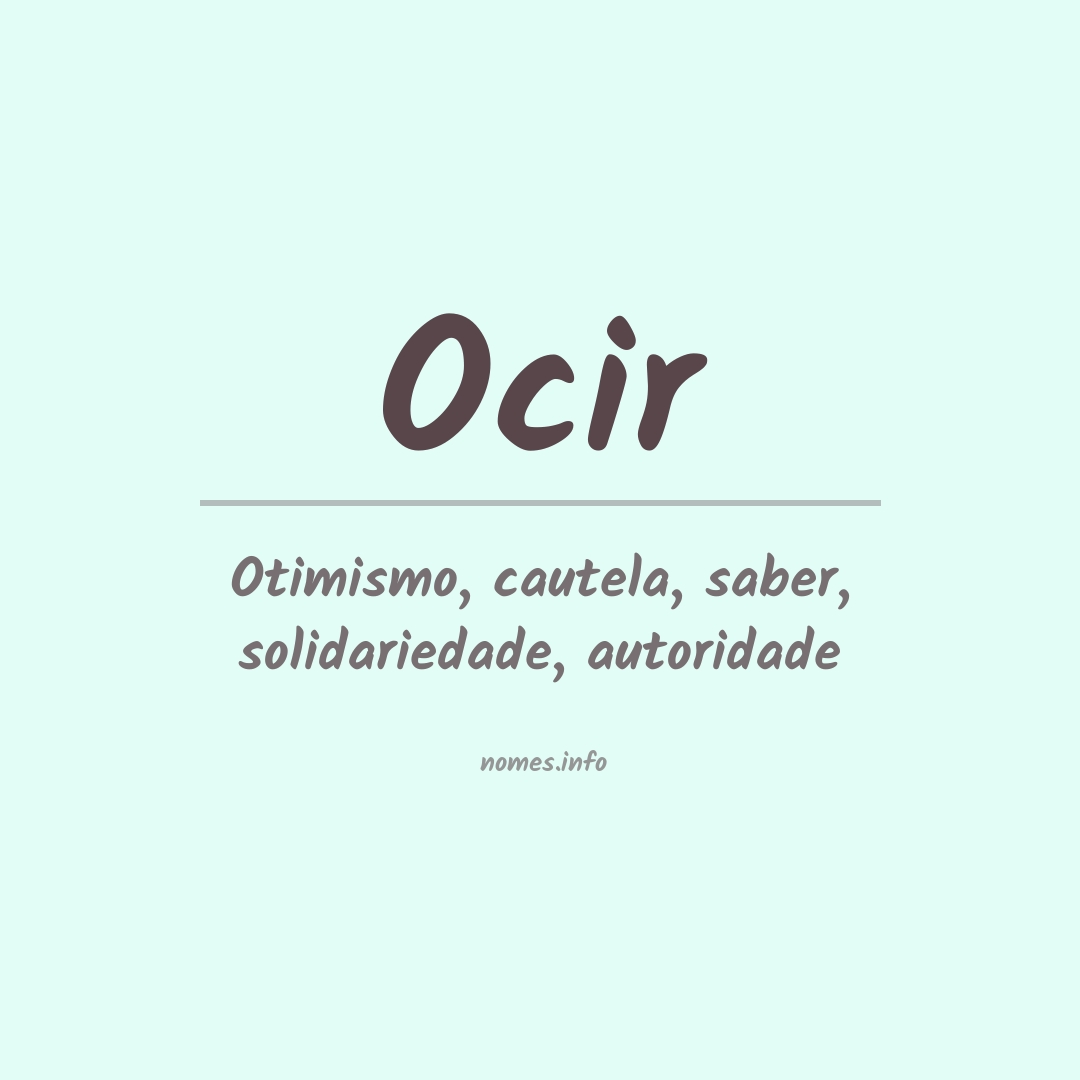 Significado do nome Ocir