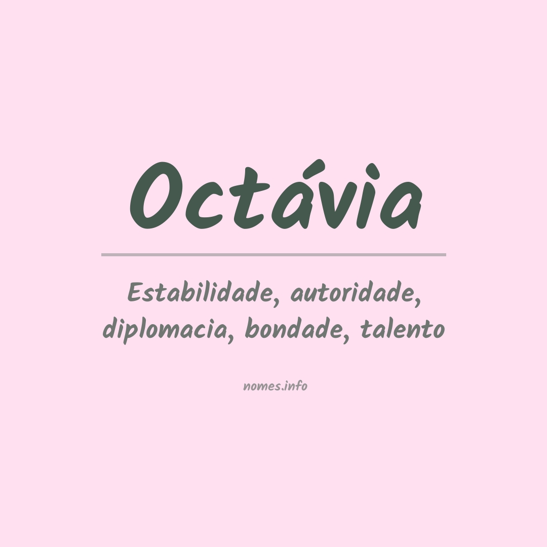 Significado do nome Octávia