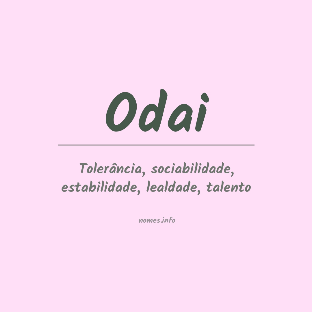 Significado do nome Odai