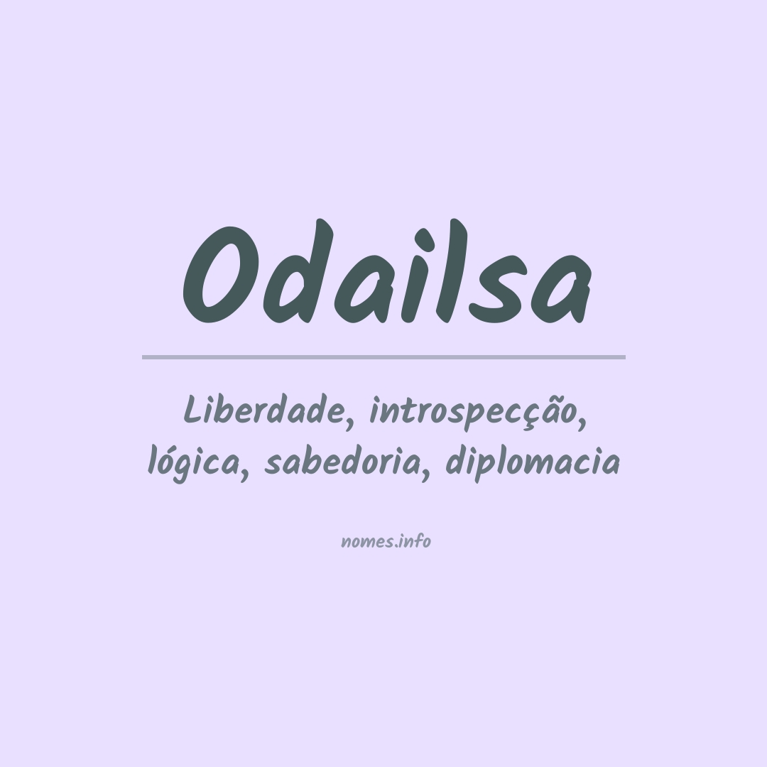 Significado do nome Odailsa