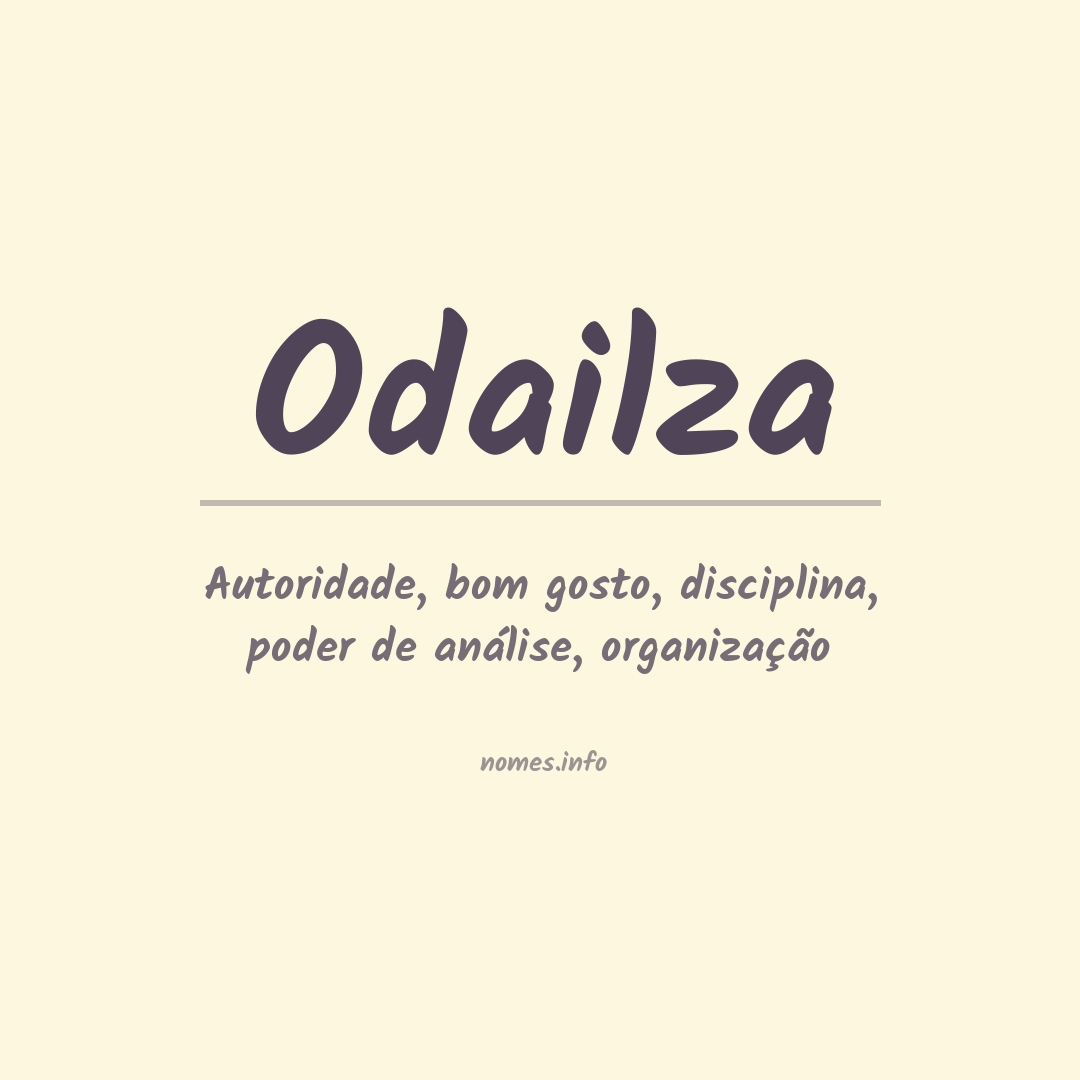 Significado do nome Odailza