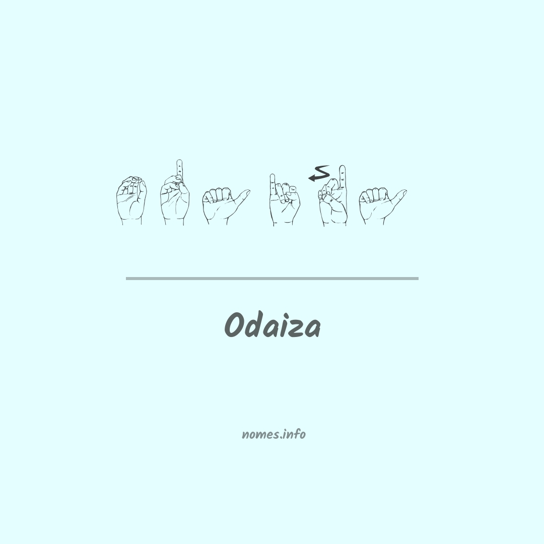Odaiza em Libras