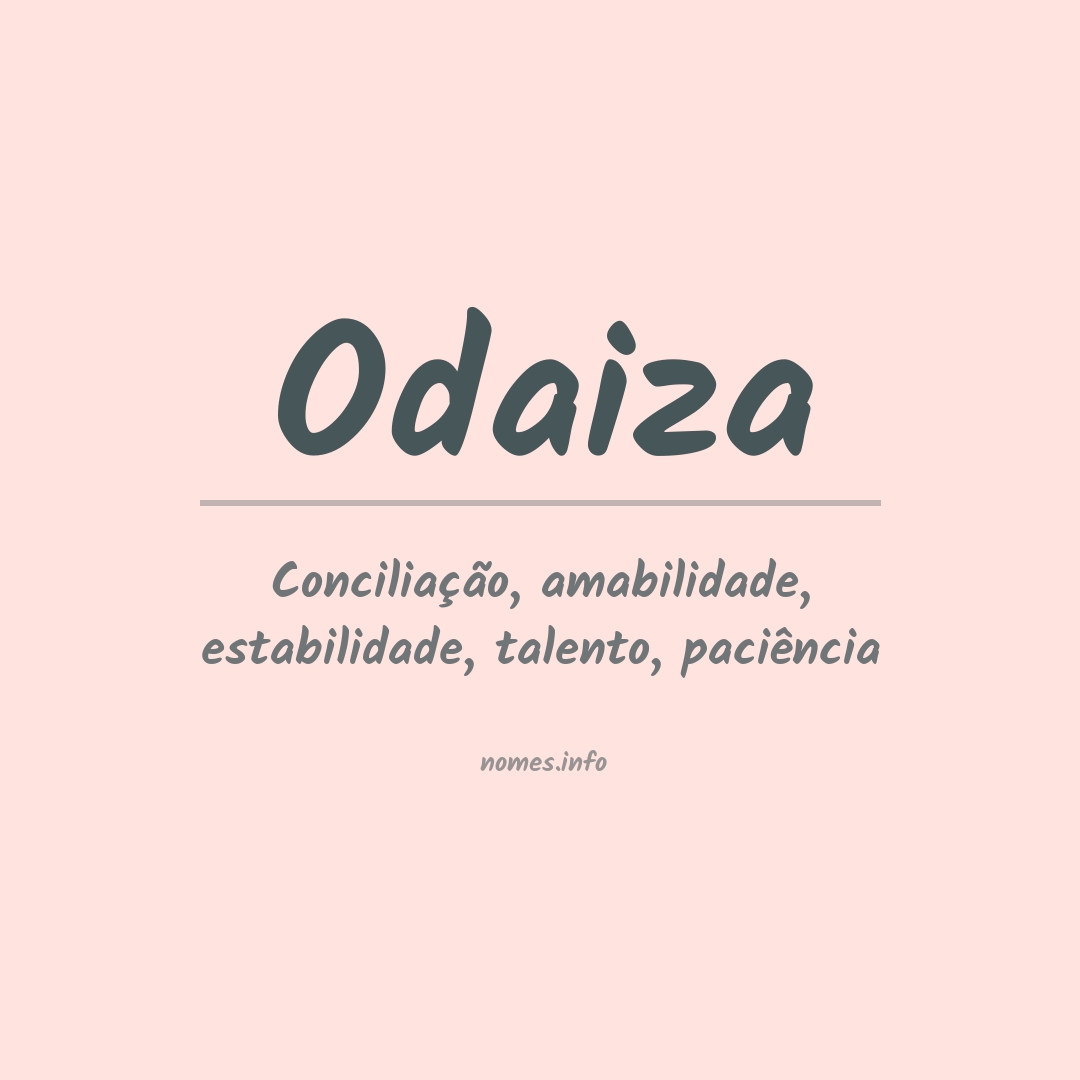 Significado do nome Odaiza