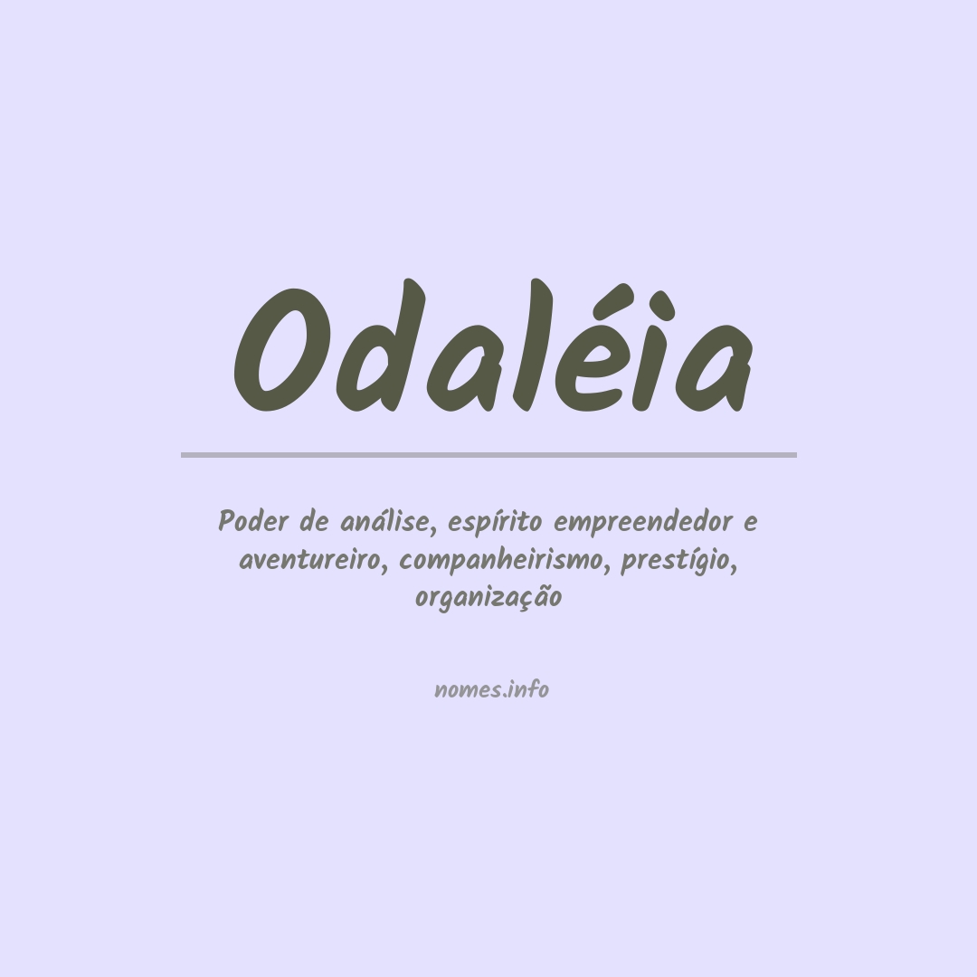Significado do nome Odaléia