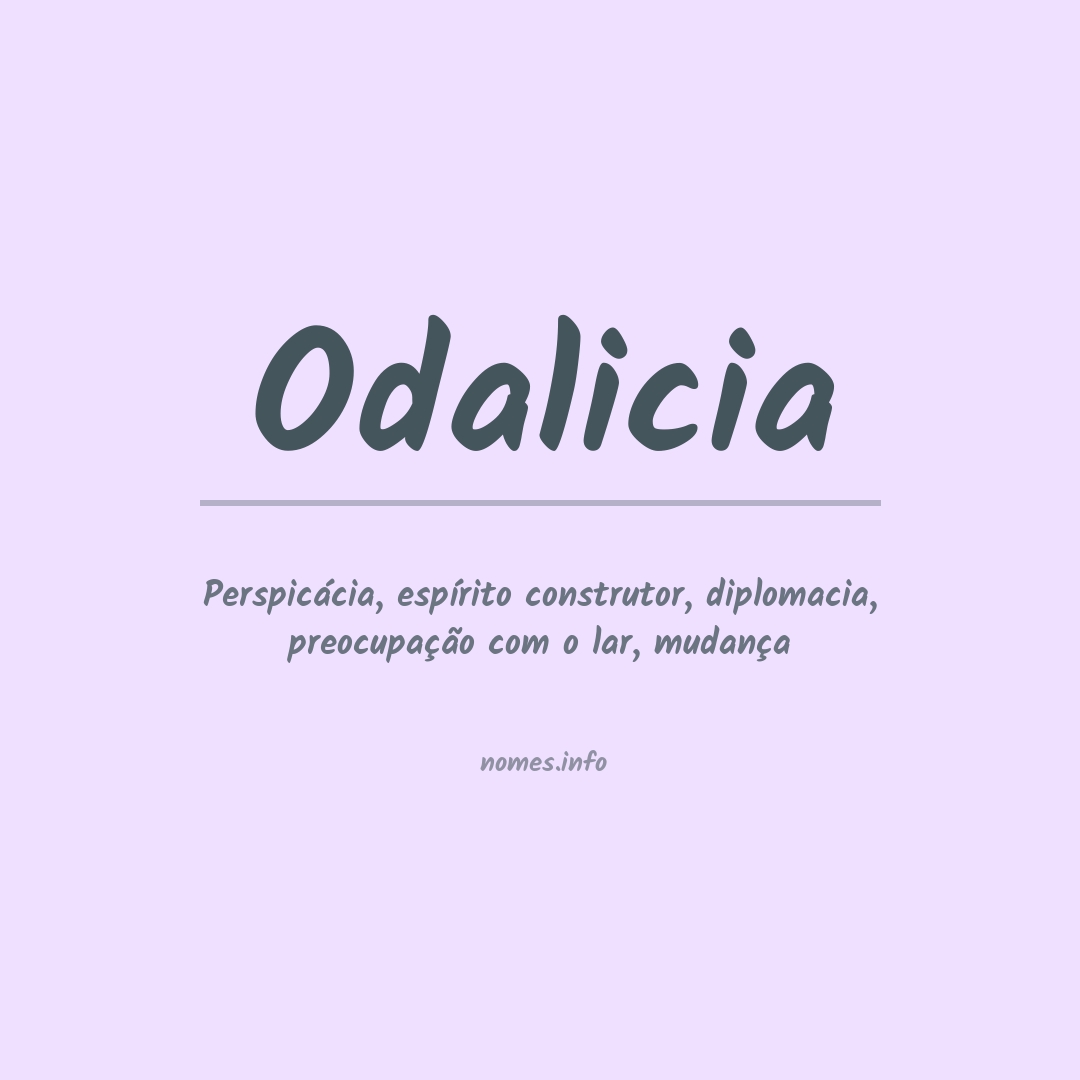 Significado do nome Odalicia