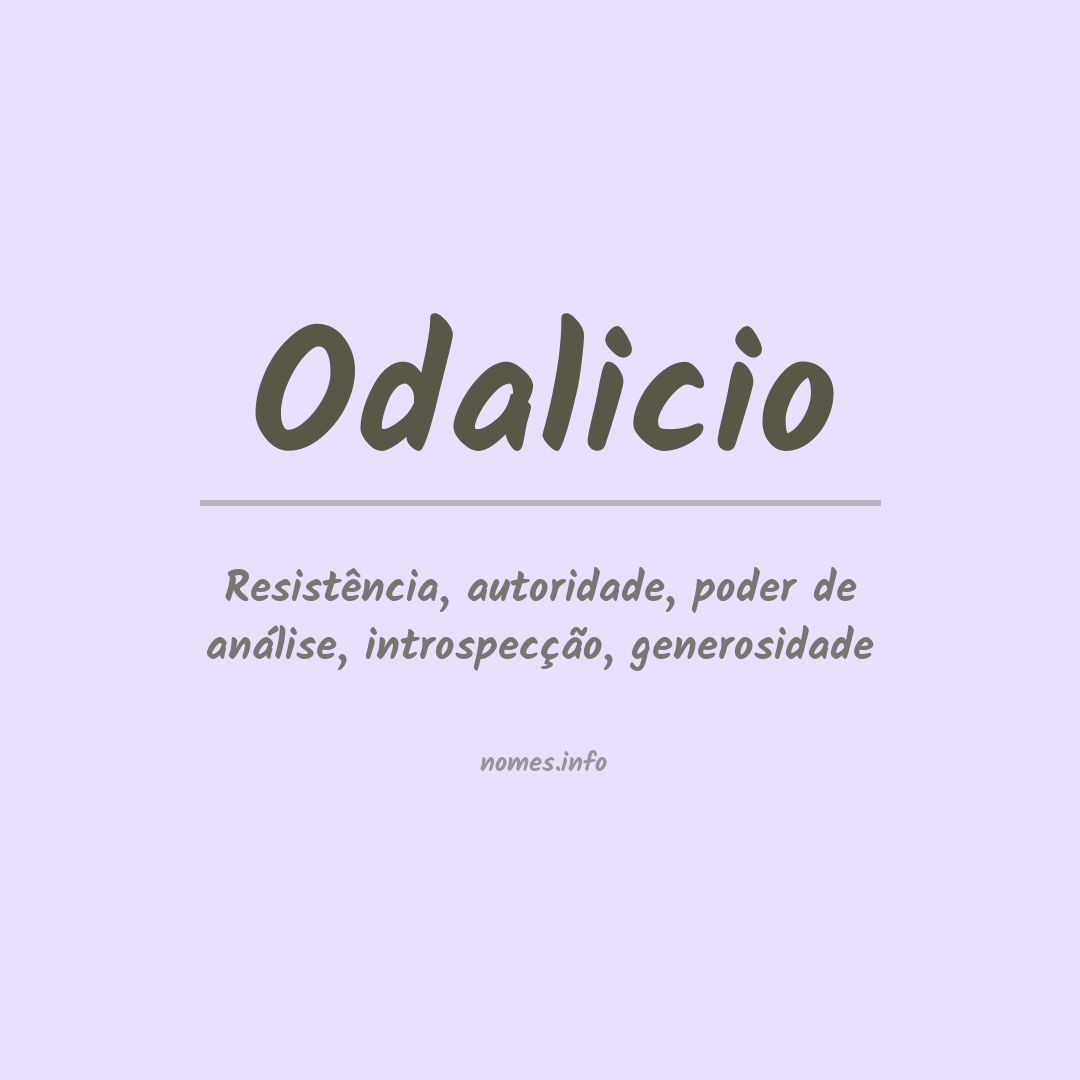 Significado do nome Odalicio