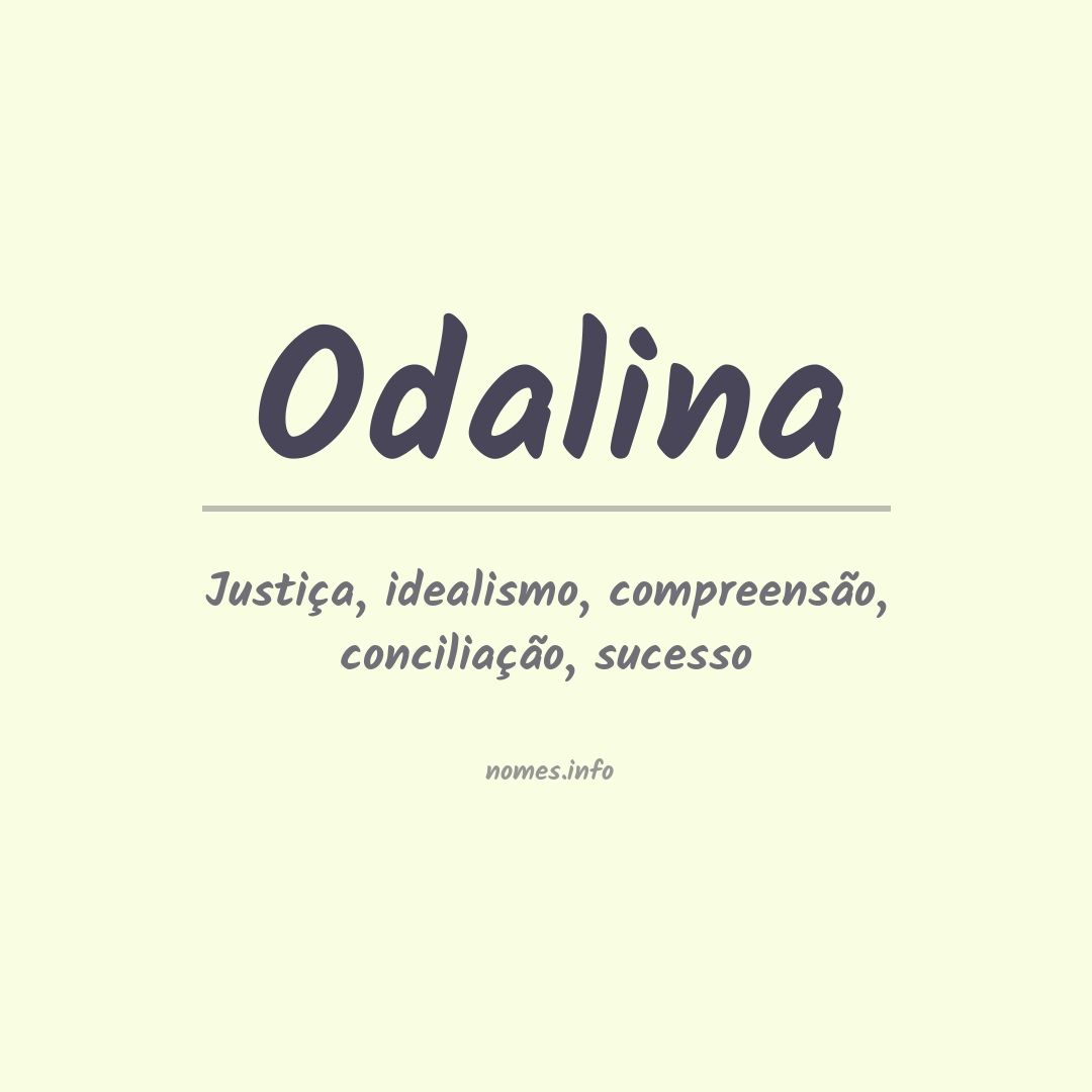 Significado do nome Odalina