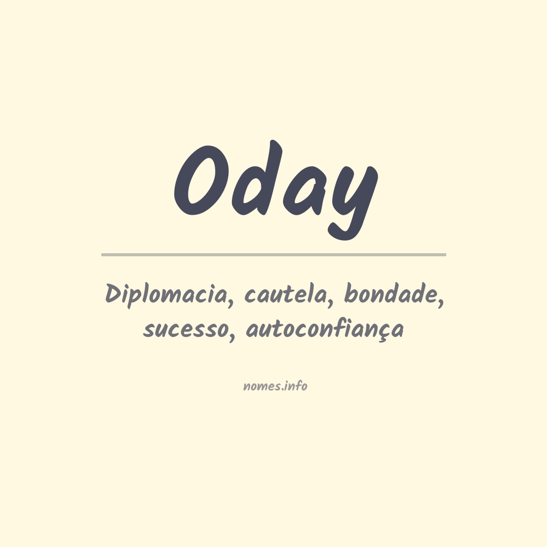 Significado do nome Oday