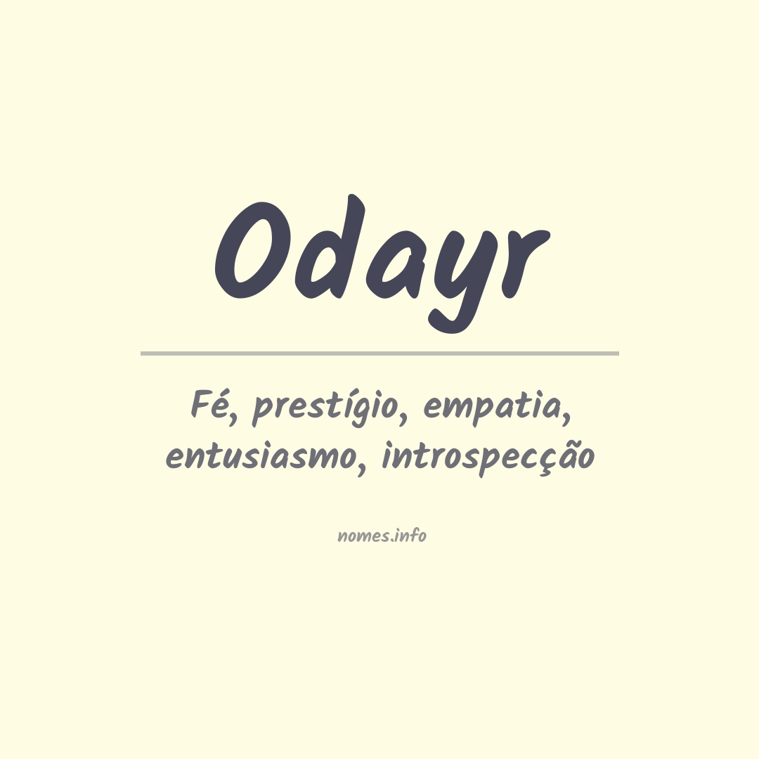 Significado do nome Odayr