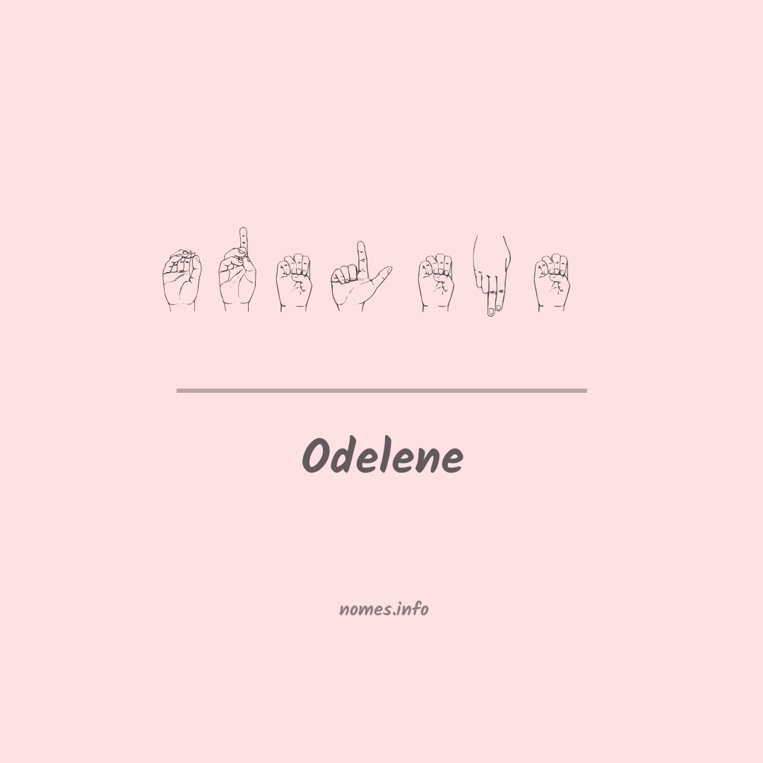Odelene em Libras Odelene em Libras