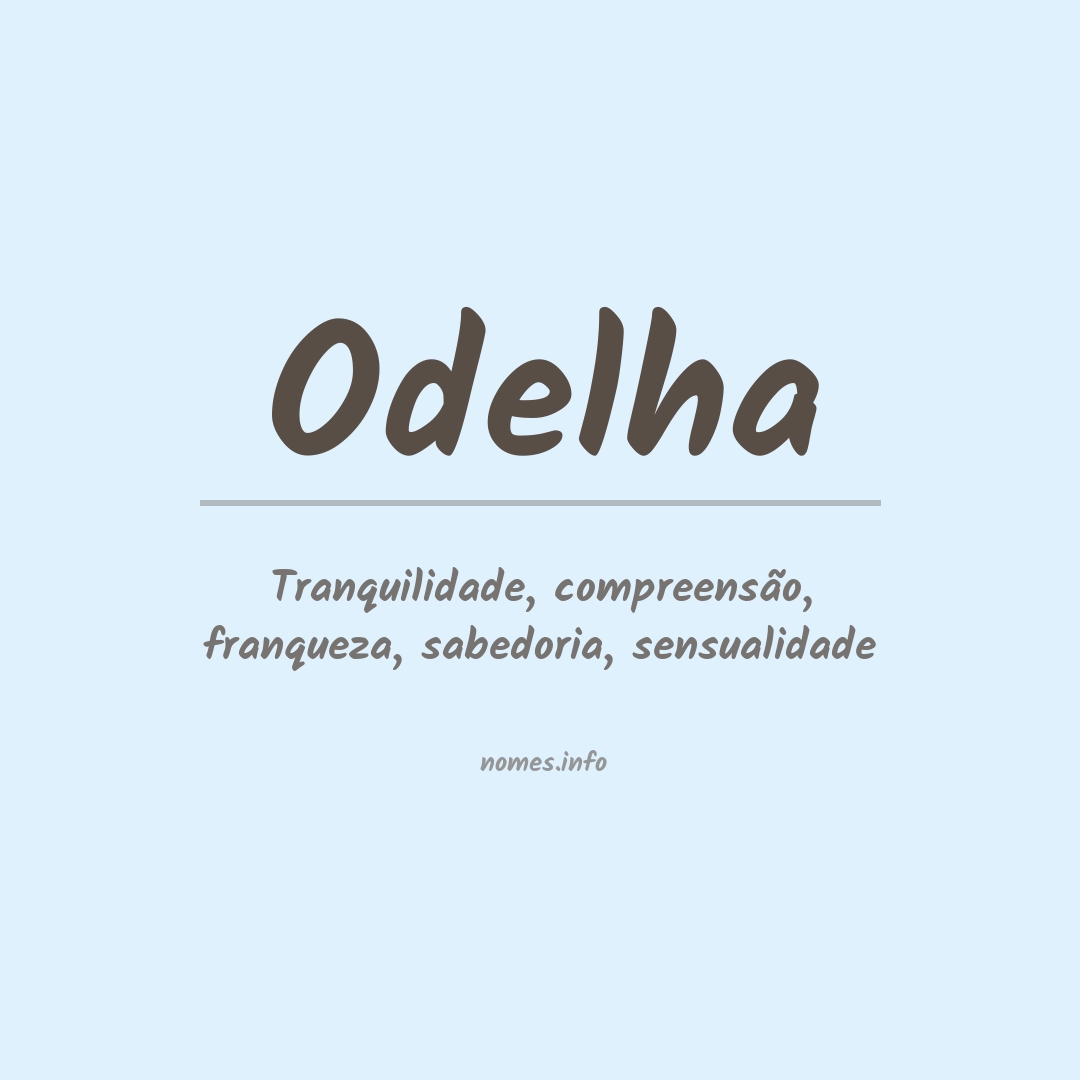 Significado do nome Odelha