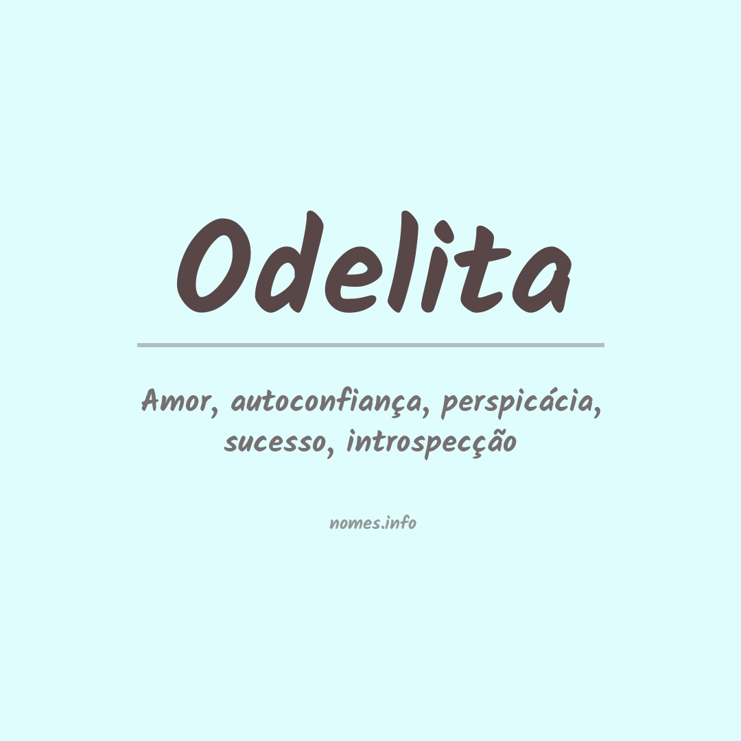 Significado do nome Odelita