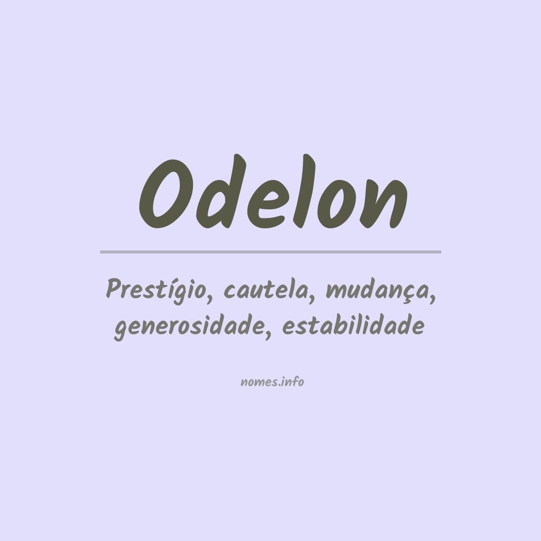 Significado do nome Odelon