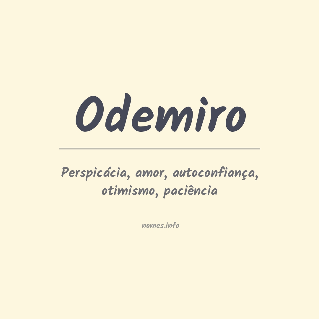 Significado do nome Odemiro