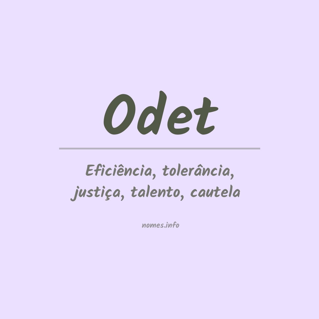 Significado do nome Odet