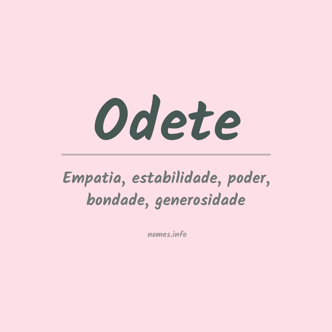 Significado do nome Odete