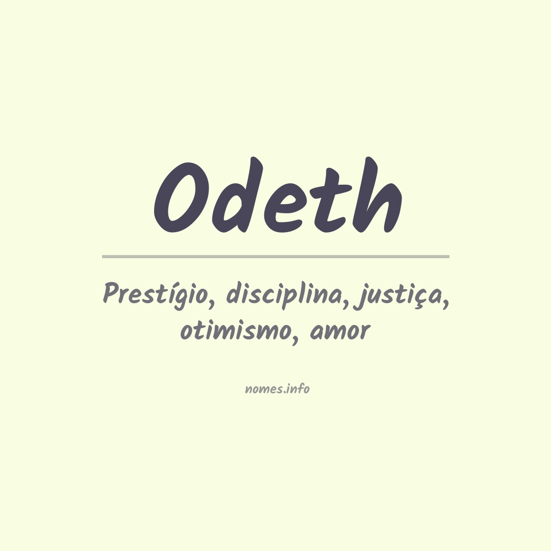 Significado do nome Odeth
