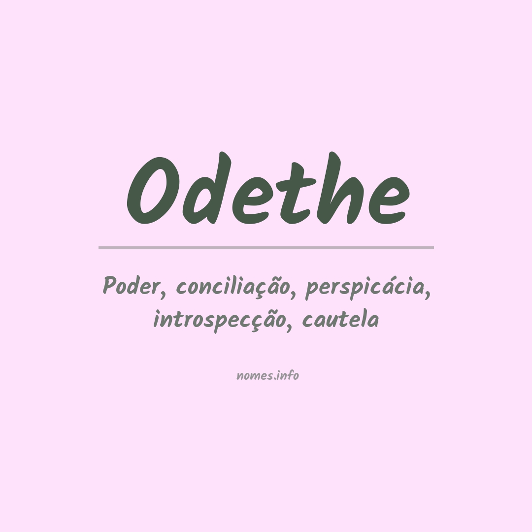 Significado do nome Odethe