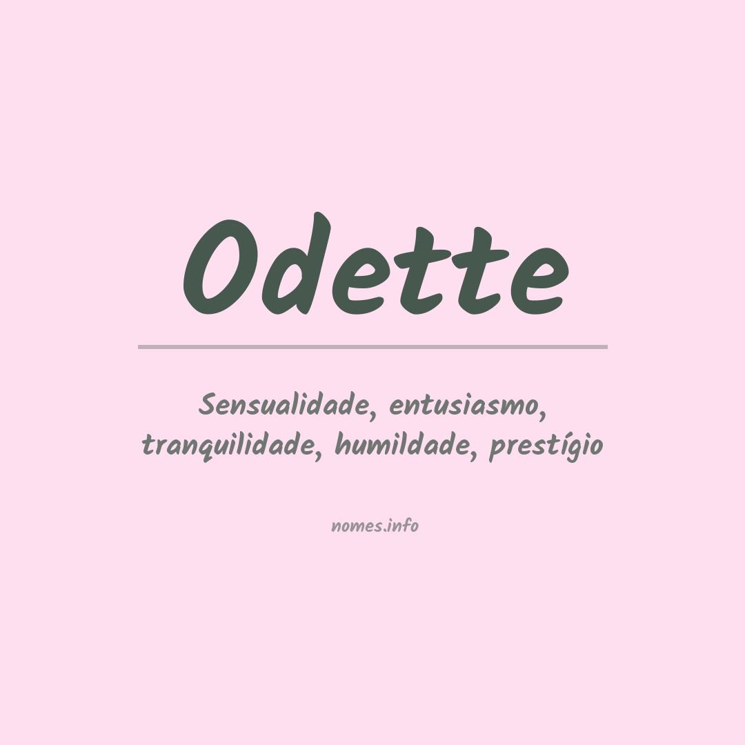 Significado do nome Odette