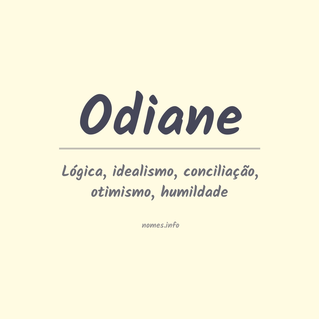 Significado do nome Odiane