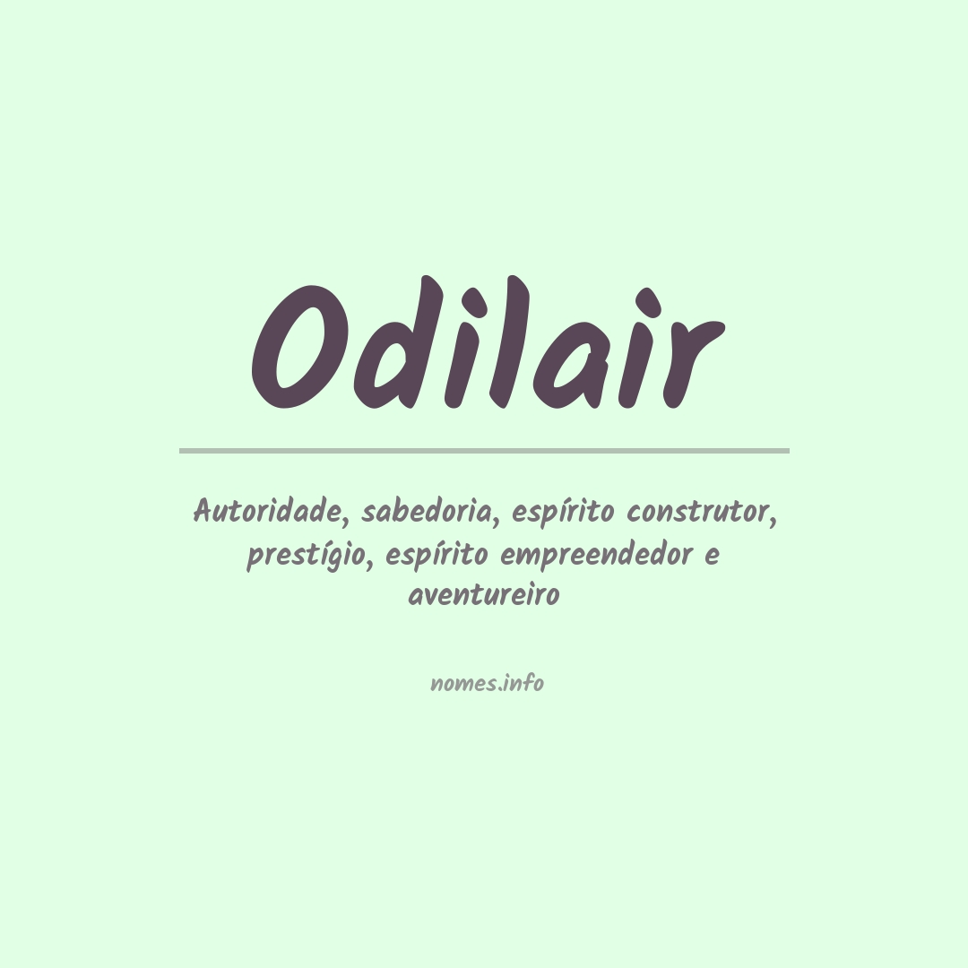 Significado do nome Odilair