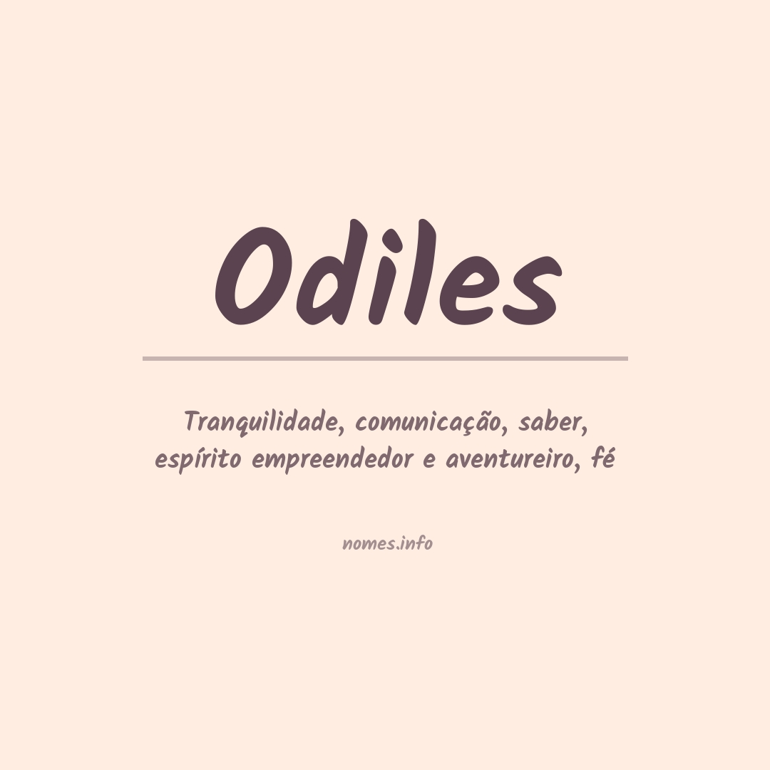 Significado do nome Odiles