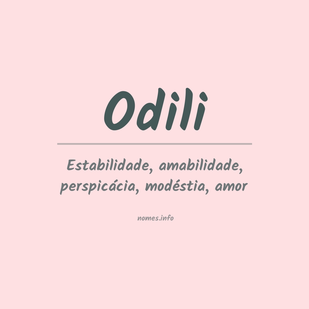 Significado do nome Odili