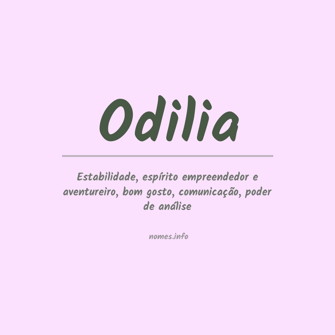 Significado do nome Odilia