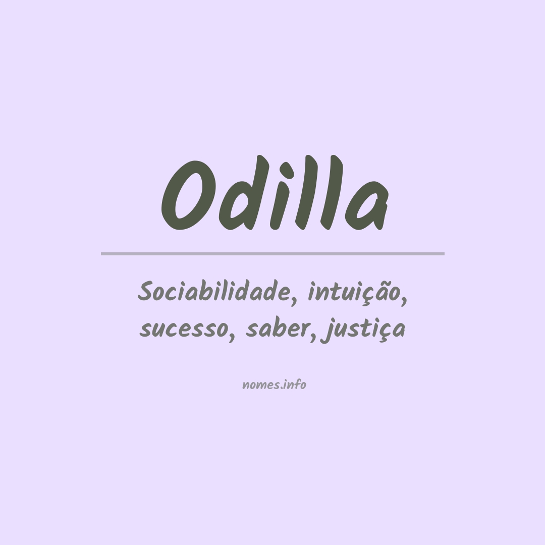 Significado do nome Odilla