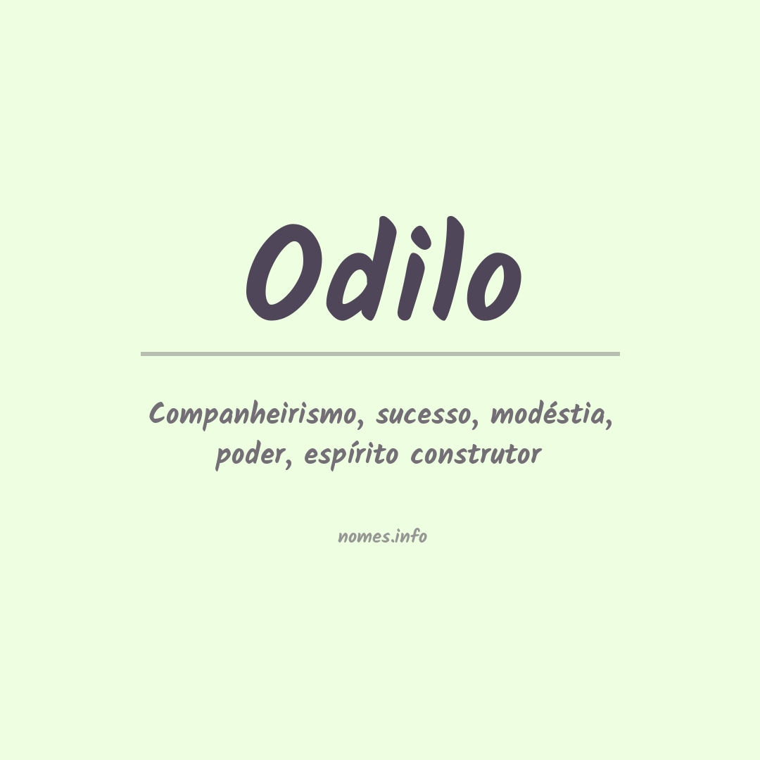 Significado do nome Odilo