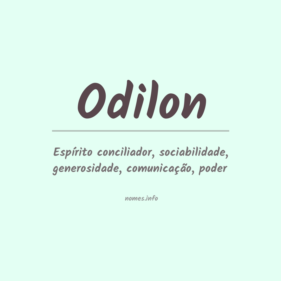 Significado do nome Odilon