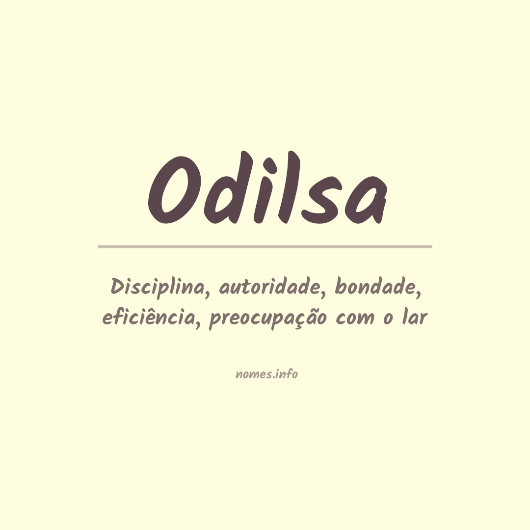 Significado do nome Odilsa