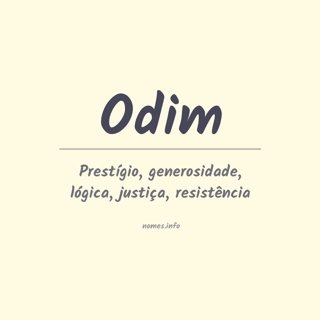 Significado do nome Odim