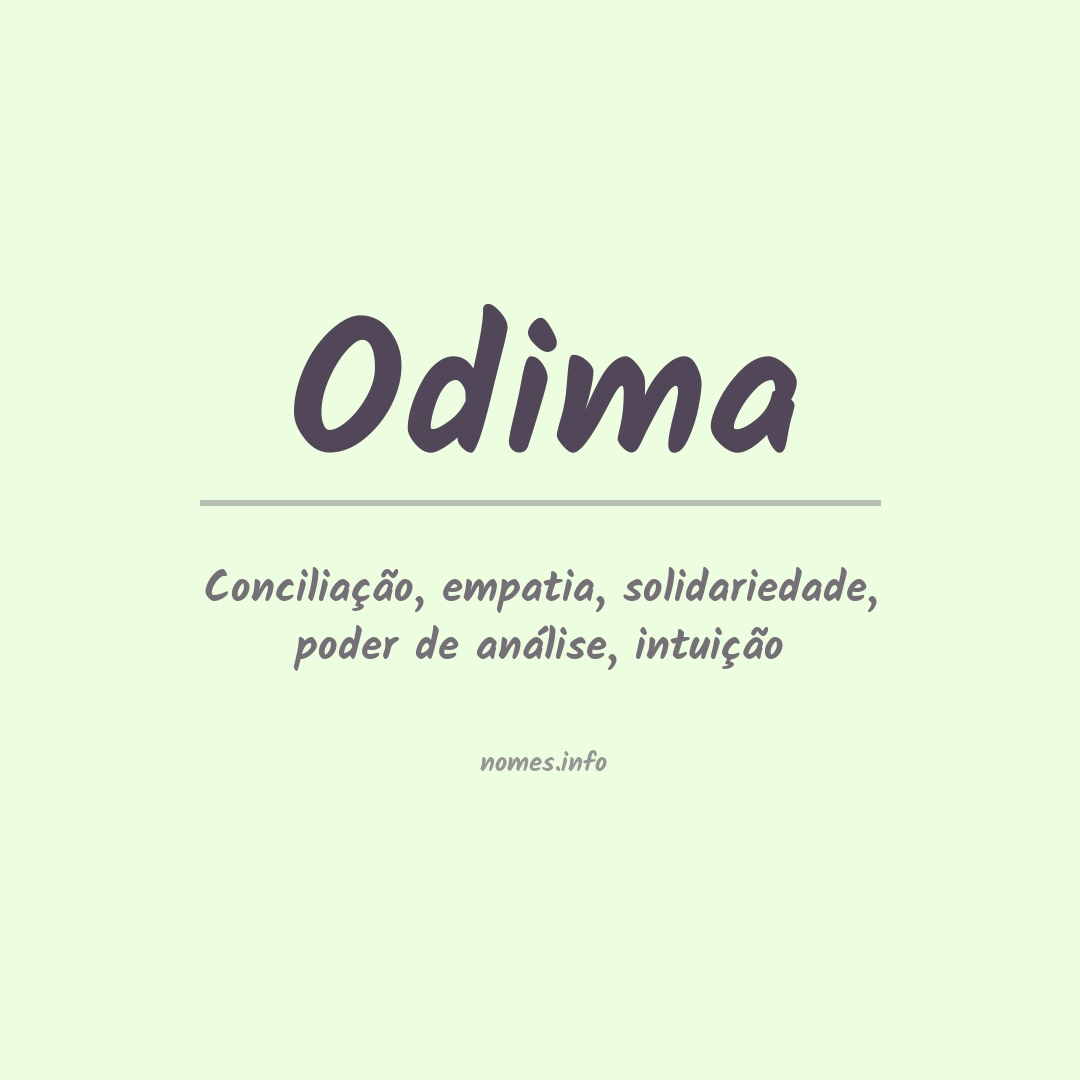 Significado do nome Odima