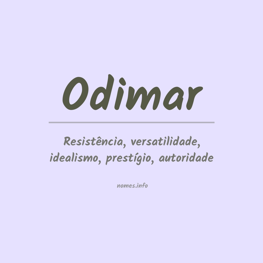 Significado do nome Odimar