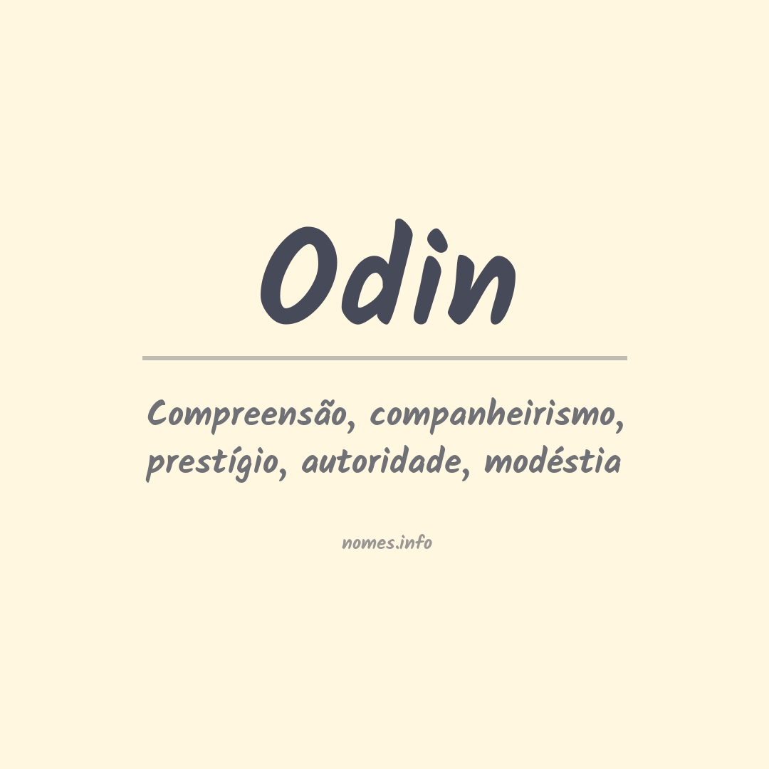 Significado do nome Odin