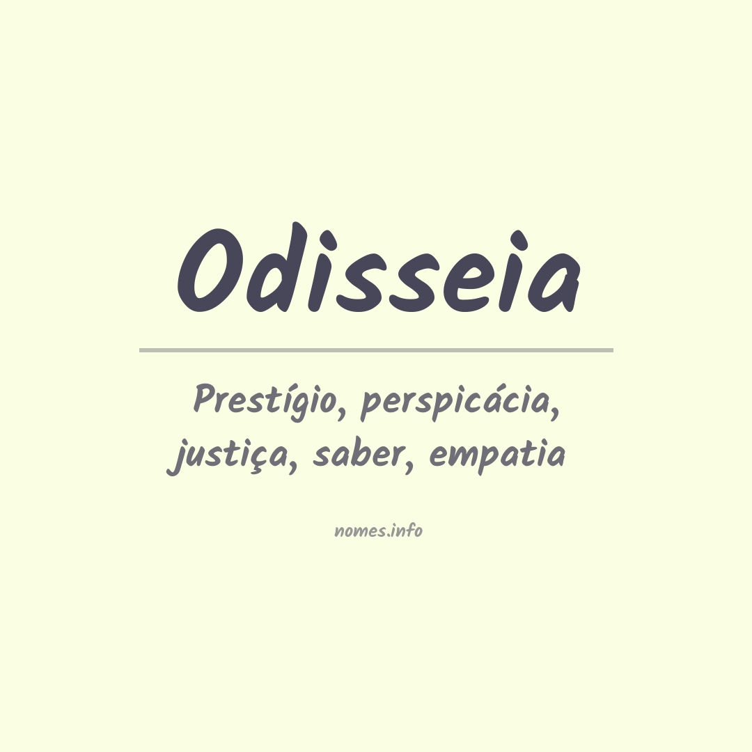 Significado do nome Odisseia
